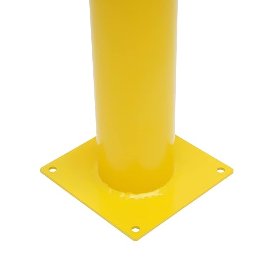 Safety Bollard Post 48'' Height Bollard Post Yellow Steel Pipe Parking Barrier - Image 6