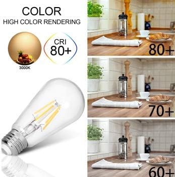 LED Edison Bulb 4W, Antique 40W Vintage Edison Bulb, E26 Light Bulb Non - Image 3
