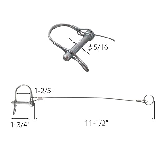 5Pcs Trailer Coupler Pin 5/16x 1-3/4（WxL） Prevents Loss Trailer Hitch Locking - Image 3