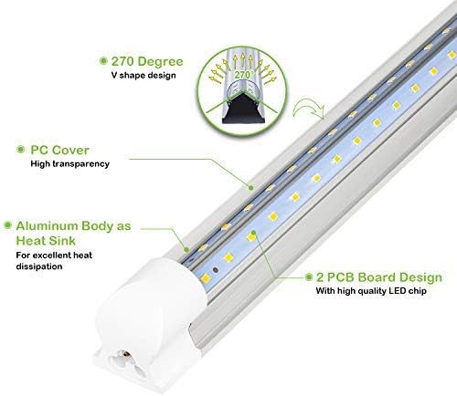 hykolity 6 Pack 4FT LED Shop Light, 6500K Super Bright White, V Shape - Image 5