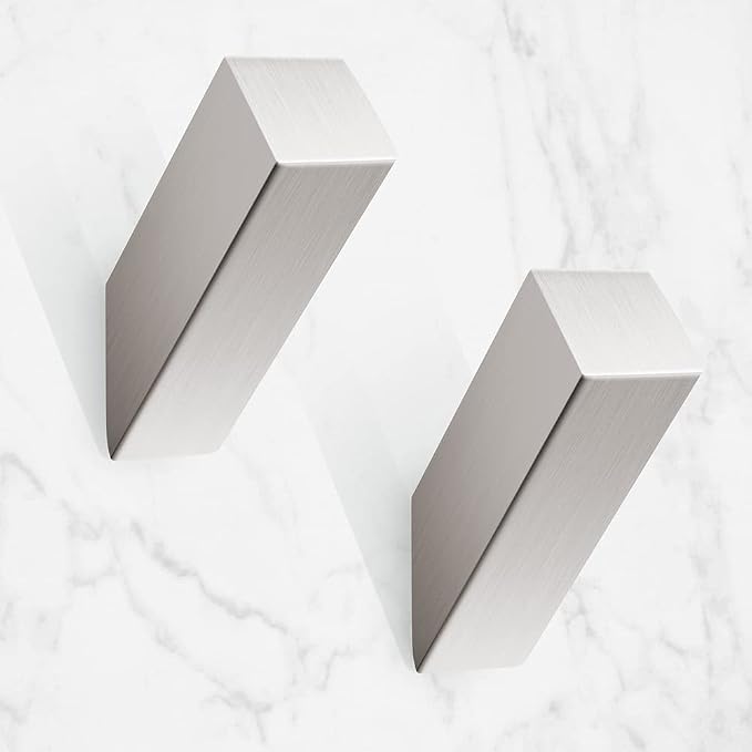 NINETREX Towel Hooks Brushed Nickel Stainless Steel 2 Pack Heavy Duty Modern by NINETREX