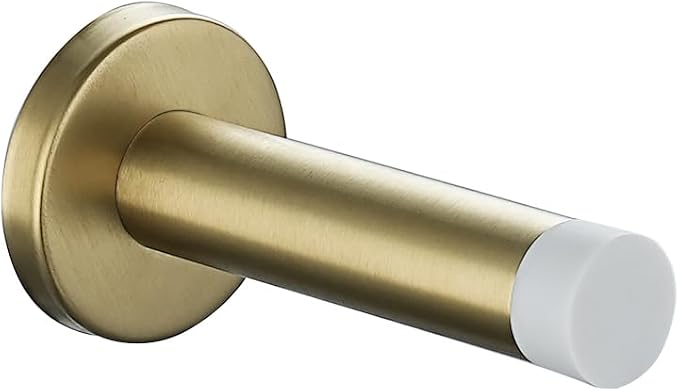 JQK Door Stopper Gold, 304 Stainless Steel Thicken 1mm Sound Dampening Door by Homeimprovement