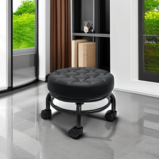 A&A Rolling/Scoot Stool | Comfortable | Heavy-Duty/Sturdy | 360 Degree Rotating - Image 2