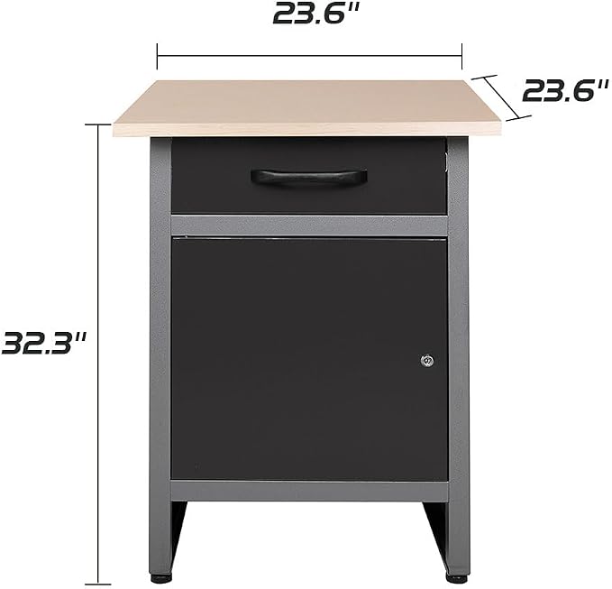 JZD Steel Workbench Garage Storage Cabinet Set - Image 5