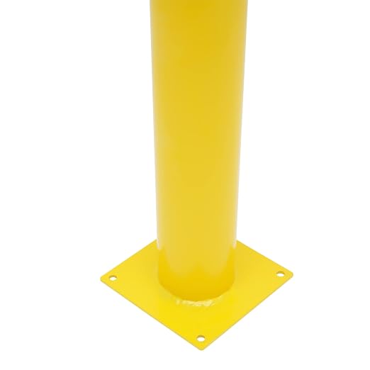 Safety Bollard Post 60'' Height Bollard Post Yellow Steel Pipe Parking Barrier - Image 5