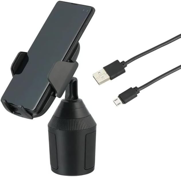 Cup Holder Phone Mount with Wireless Charger, Quick-Push Release Button - Image 5