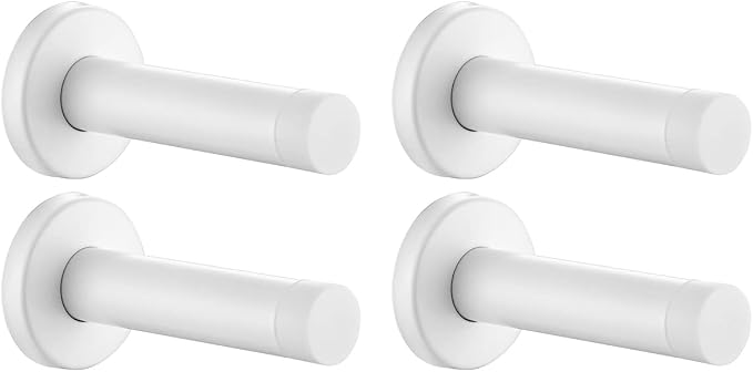 JQK Door Stopper White, 304 Stainless Steel Thicken 1mm Sound Dampening Door by Homeimprovement