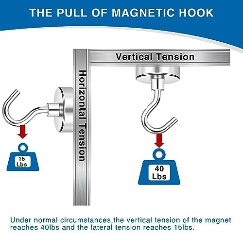 LOVIMAG Magnetic Hooks for Cruise Cabins, 40lbs Magnetic Hooks for Classroom - Image 4