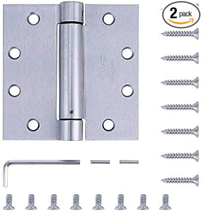 2 Pack - 4.5"x4.5" Stainless Steel Self Closing Reversible Door Hinge - Heavy by Stylever