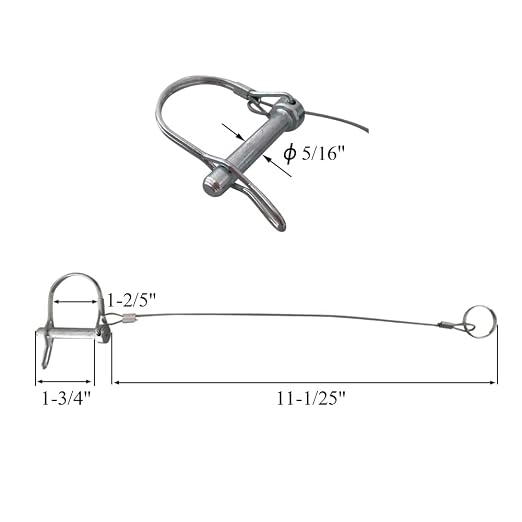 10Pcs Trailer Coupler Pin 5/16x 1-3/4（WxL） Prevents Loss Trailer Hitch Locking - Image 2