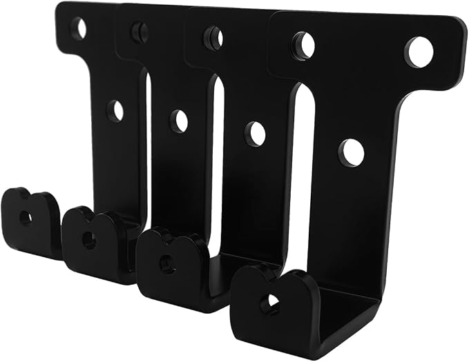 4 PCS black heavy duty metal flat j hooks - Image 7