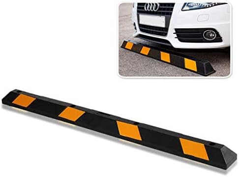 ZONETECH Large Heavy Duty Rubber Parking Curb – 72” Premium Quality Auto Garage - Image 2