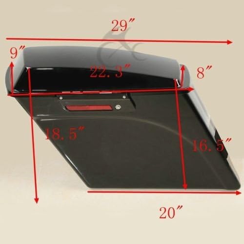 XFMT Hard Saddlebags + Chrome Conversion Brackets Compatible - Image 4