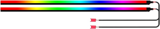 Dreamcolor Acrylic Interior Car Lights, 2 Piece 29.5inch/75cm 128 Colorful Car by HMYC