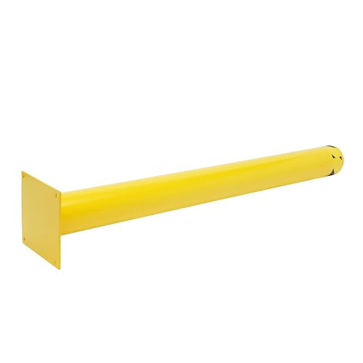 Safety Bollard Post 48'' Height Bollard Post Yellow Steel Pipe Parking Barrier - Image 4