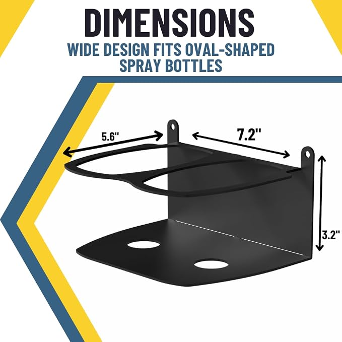 Koova Spray Bottle Holder Heavy Duty- Wall Mount Storage Rack - Image 3