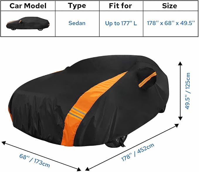 Avecrew Car Cover Waterproof All Weather - Image 2