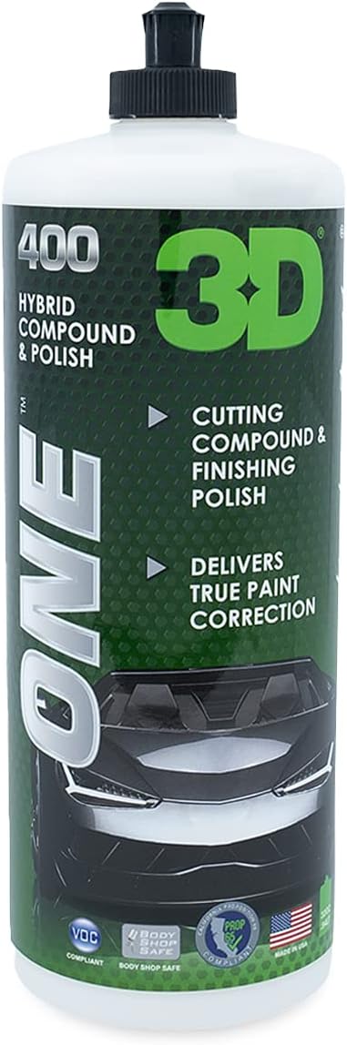 3D One Car Scratch & Swirl Remover Hybrid Rubbing Compound & Polish Buffing by 3DCarCare