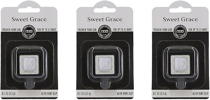 Bridgewater Candle Auto Vent Clip 3 Pack Long Lasting Car Air Freshener-Sweet by BridgewaterCandle