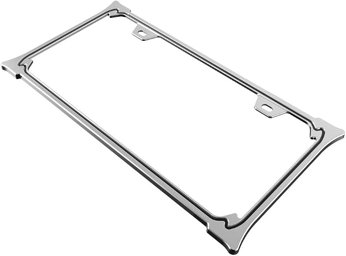 3D Chrome License Plate Frames, Pure Zinc Alloy Metal - Image 2