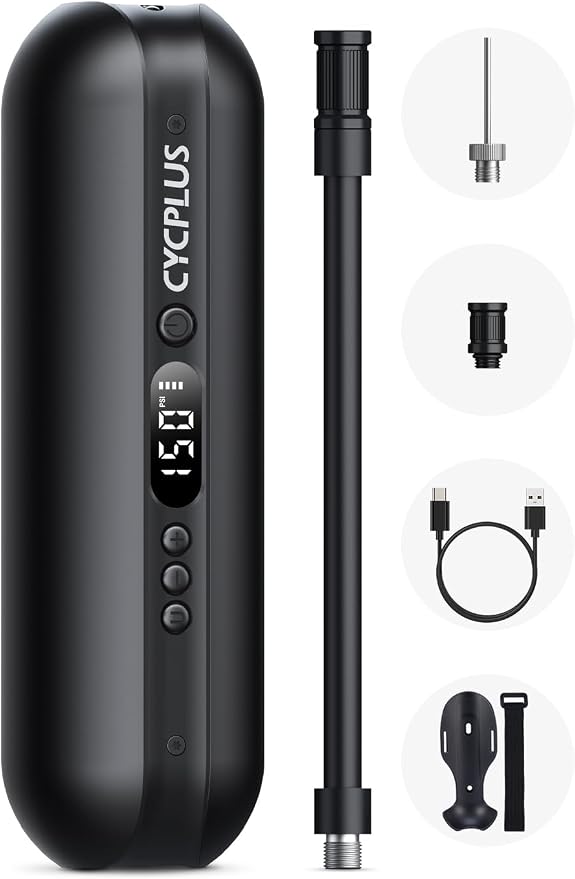 CYCPLUS Electric Air Compressor Portable Bicycle Pump Car Tire Inflator by CYCPLUS