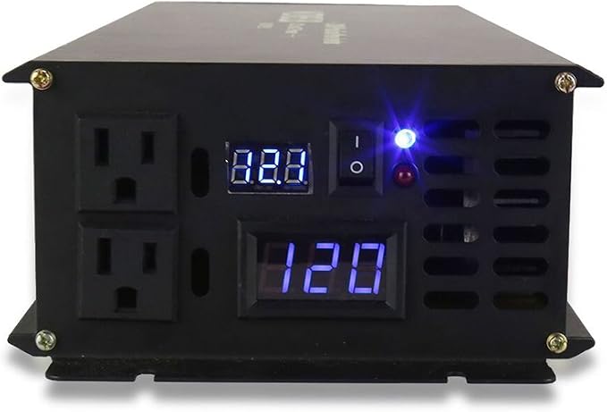 WZRELB Power Inverter 2500W Pure Sine Wave Inverter 12V 120V Dc AC Converter - Image 3