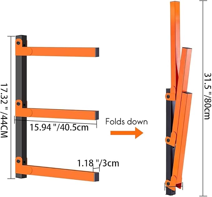 ​Lumber Storage Rack Metal Shelf Brackets, Sturdy Multipurpose Racking - Image 2