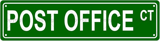 POST OFFICE CT Space Metal Tin Street Sign Bar Cafe Garage Cave Home Room Wall by Unknown