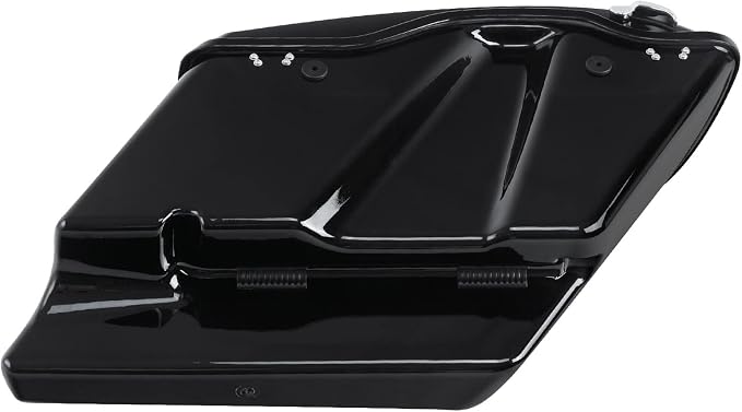 XFMT Motorcycle Vivid Black 5" Extended Stretched Hard Saddlebags Saddle Bags - Image 4