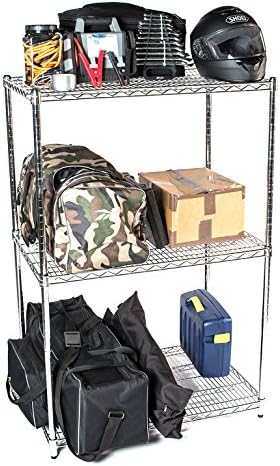 Omega 14" Deep x 24" Wide x 54" High 3 Tier Chrome Starter Shelving Unit - Image 3