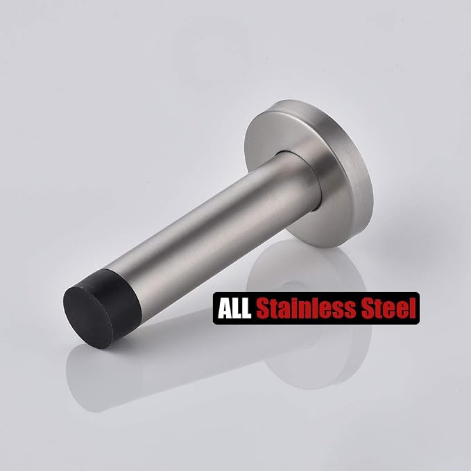 JQK Door Stopper, 304 Stainless Steel Thicken 1mm Sound Dampening Door Stop - Image 7