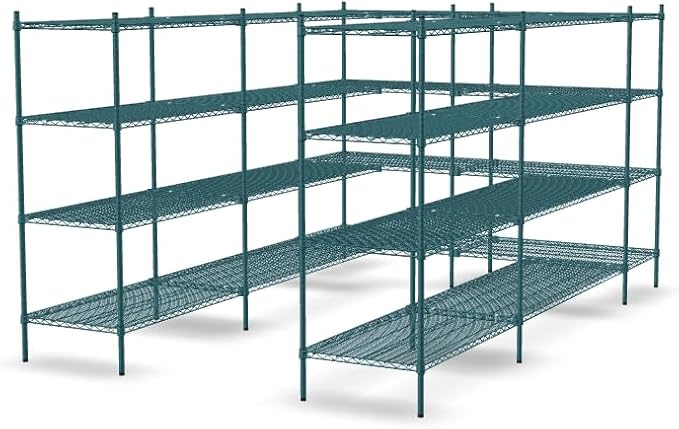 NSF 7' x 11' Walk-in 4-Tier Shelving Unit Kit by Zedfire