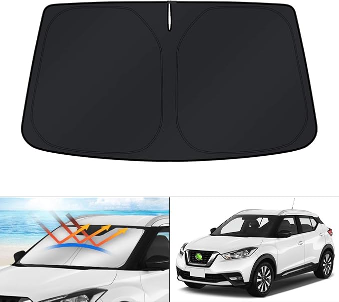 KUST Windshield Sun Shade for 2018-2023 2024 Nissan Kicks Accessories Sunshade by KUST
