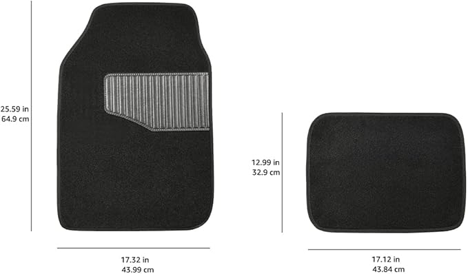 Amazon Basics Universal Fit Rubber Carpet Floor Mats - Image 5
