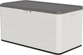 Premium Pro Edition 100 Gallon Lockable Resin Deck Box, Waterproof & by Home