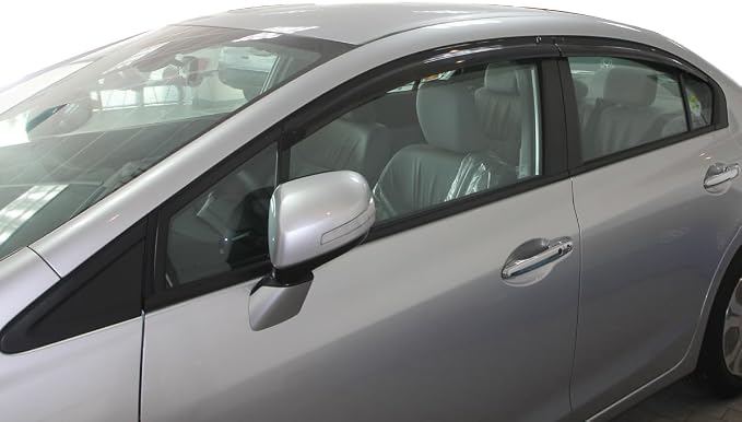 AUTOCLOVER Tape-On Rain Guards Window Visors 4 Pcs Set - Image 4