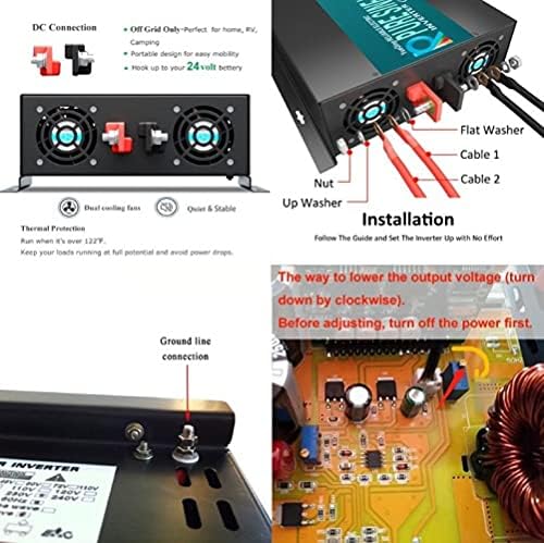 WZRELB Reliable 3000w Pure Sine Wave Solar Power Inverter 24v 110-120v 60hz - Image 5