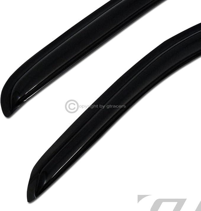 Dark Smoke Tint Window Visors Front Rear Deflector Sun/Rain/Wind Guards Shade - Image 5
