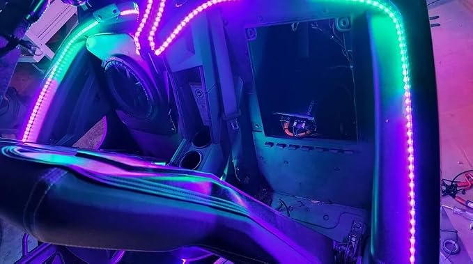 Black Out Full Tinted Smoked LEDs x4PCS 5FT 1.4Meters 60" RGB Dream Color - Image 9