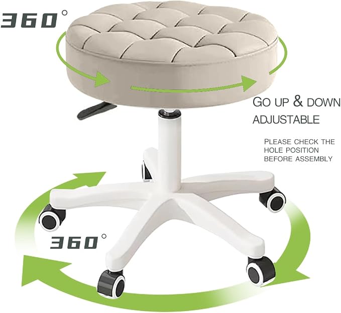 Small Chair Round Rolling Stool - Image 2