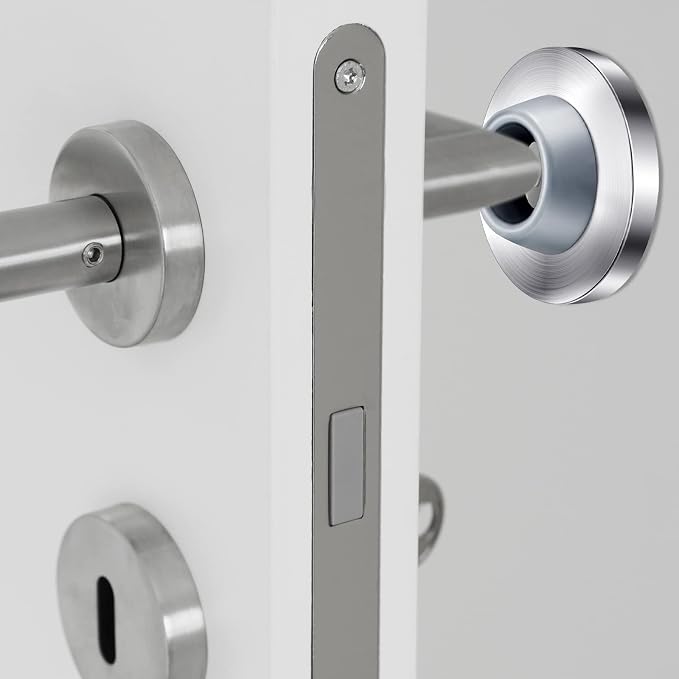 Blulu Concave Wall Door Stopper Door Bumper Stainless Steel Wall Protector - Image 4