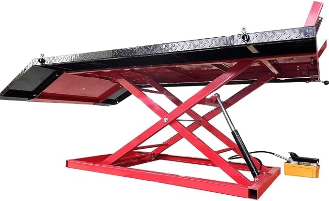 1500lbs Motorcycle Lift Side Extension Motorcycle Jack Table Pedal Hydraulic - Image 3