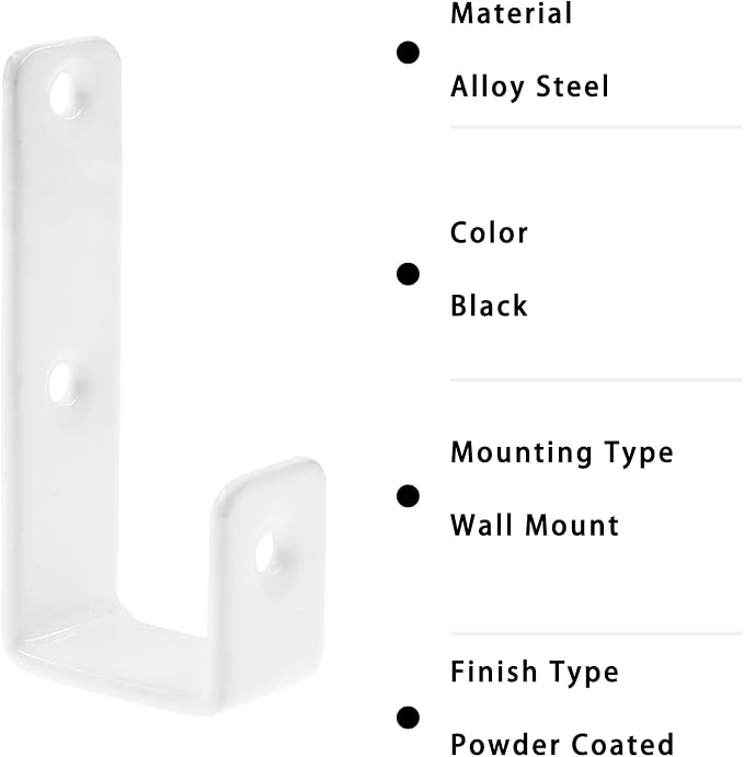 Bunk Bed Ladder Hooks Brackets, Iron Bed Ladder Hook, PVC Coated Angled Ladder - Image 6