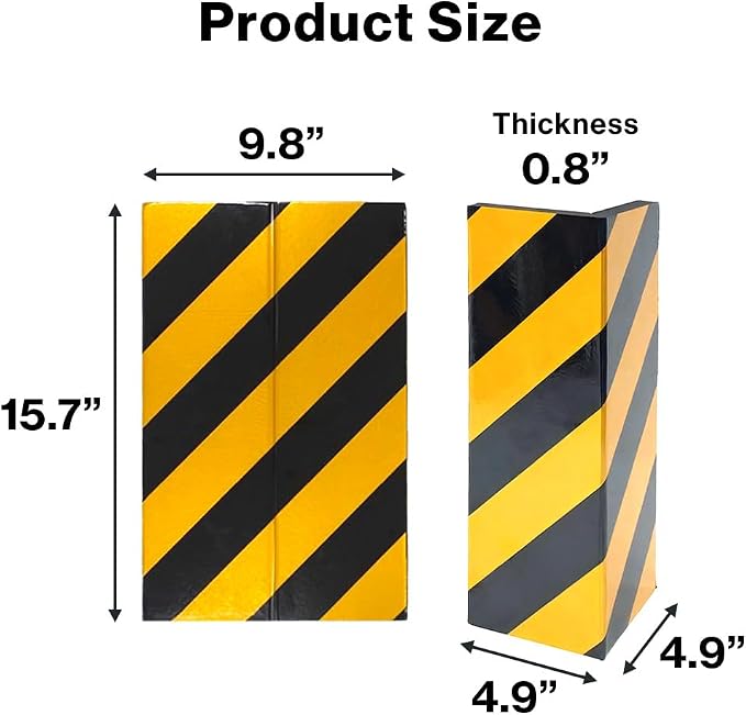 Garage Wall Protector for Car Doors, 4 Pack 15.7" x 9.8" Wall Corner Guard for - Image 2