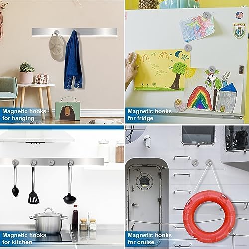 LOVIMAG Magnetic Hooks for Cruise Cabins, 40lbs Magnetic Hooks for Classroom - Image 2