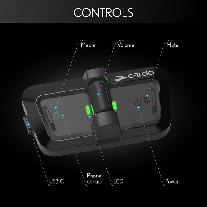 Cardo PACKTALK Outdoor Helmet Communication System, Snowboard and Cycling - Image 6