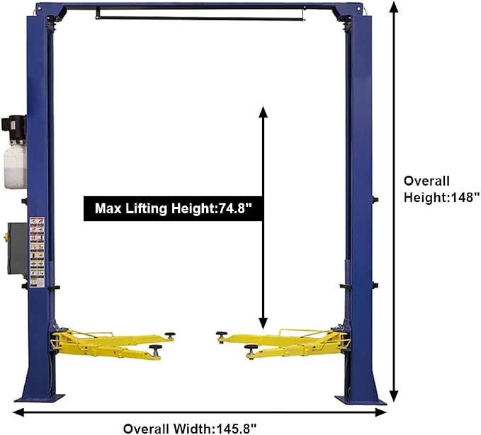 Car Lift 9, 000lbs 2 Post Auto Lift Overhead Auto Truck Hoist - Image 5