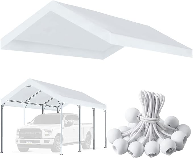 12'x20' Upgraded Carport Replacement Top Canopy Cover by Vanteriam