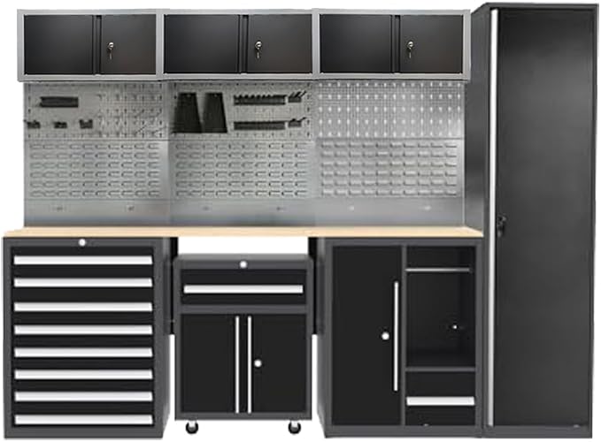 JZD Garage Storage Cabinet System Workbench Set Workshop by JZD