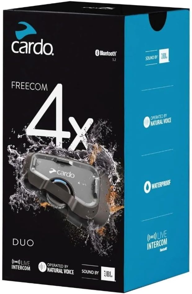 Cardo Systems FREECOM 4X Motorcycle 4-Way Helmet Bluetooth Communication System - Image 6